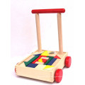 High Quality Wooden Baby Walker Wooden Pull Cart Learning Toy For Child